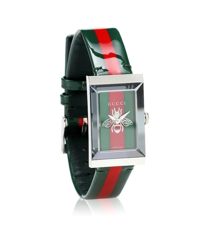 Shop Gucci G-frame Watch In Multicoloured