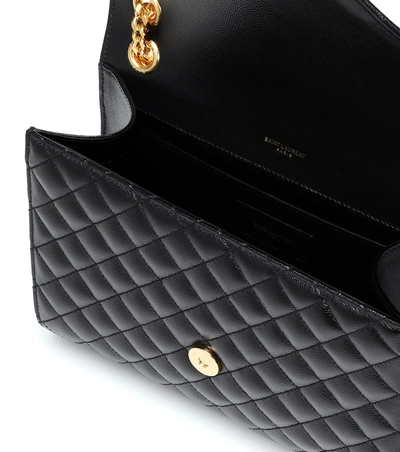 Shop Saint Laurent Envelope Medium Shoulder Bag In Black