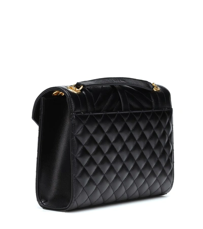 Shop Saint Laurent Envelope Medium Shoulder Bag In Black