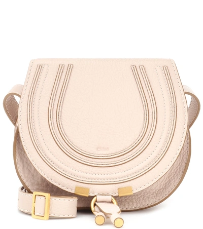 Shop Chloé Marcie Small Leather Shoulder Bag In Pink