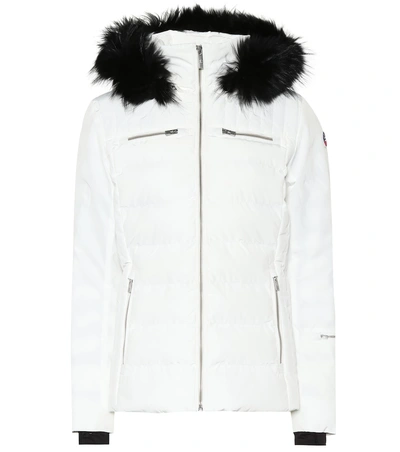 Shop Fusalp Lise Fur-trimmed Ski Jacket In White