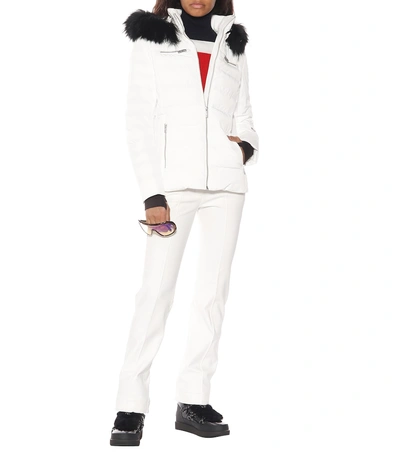 Shop Fusalp Lise Fur-trimmed Ski Jacket In White