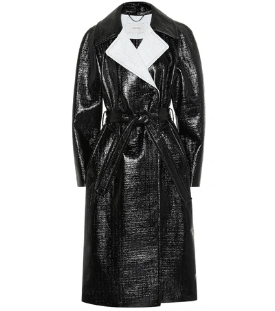 Shop Dorothee Schumacher Infinite Gloss Trench Coat In Black