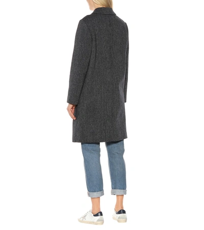 Shop Apc Cyriel Wool-blend Coat In Blue