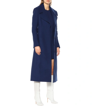 Shop Stella Mccartney Wool Coat In Blue