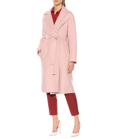 Shop Bottega Veneta Cashmere Coat In Pink