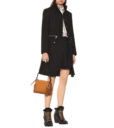 Shop Chloé Wool Coat In Black