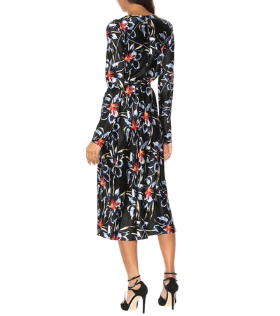 Shop Diane Von Furstenberg Tilly Silk Wrap Dress In Black
