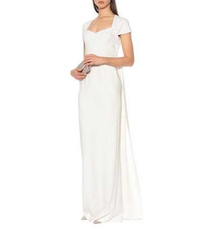 Shop Stella Mccartney Rose Stretch Cady Gown In White