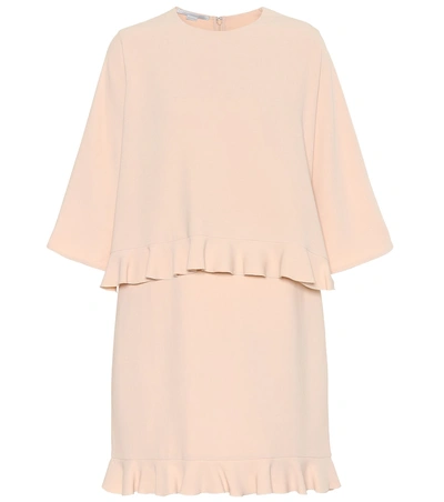 Shop Stella Mccartney Crêpe Minidress In Beige