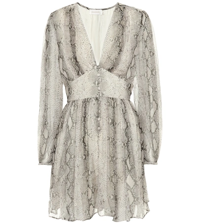 Shop Zimmermann Corsage Python-printed Silk Playsuit In Beige