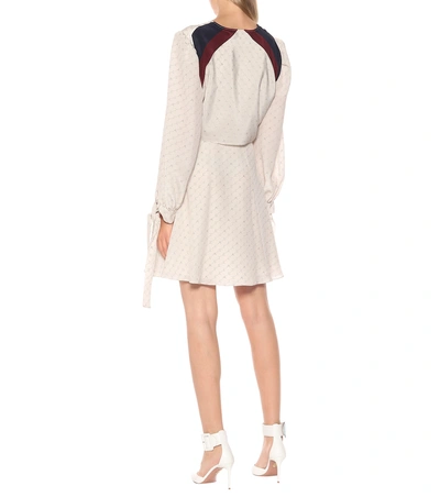 Shop Stella Mccartney Printed Silk Minidress In White