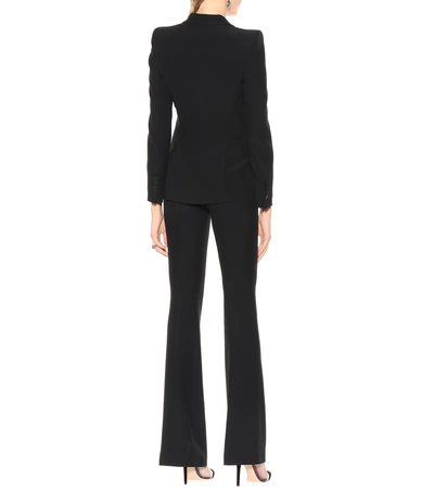 Shop Alexander Mcqueen Single-breasted Crêpe Blazer In Black