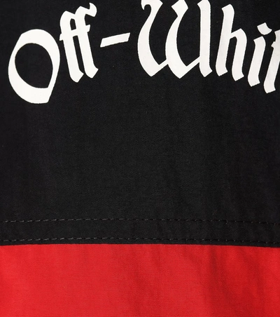 Shop Off-white Logo-printed Hooded Jacket In Red