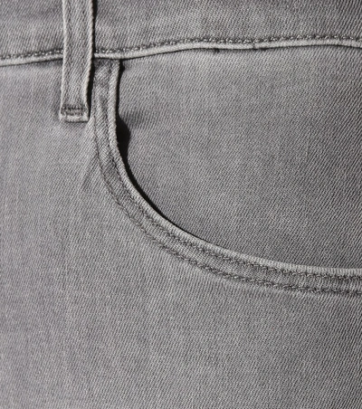 Shop J Brand Maria High-rise Skinny Jeans In Grey