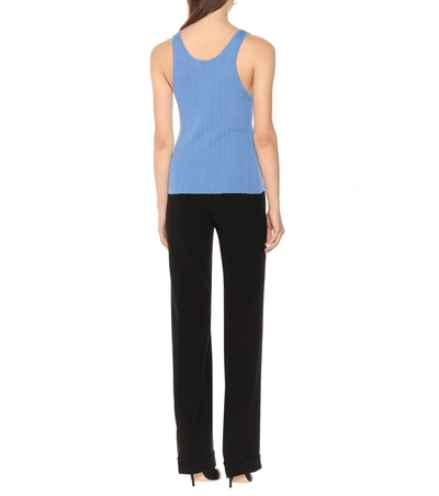 Shop Altuzarra Mirto Wool And Cashmere Tank Top In Blue