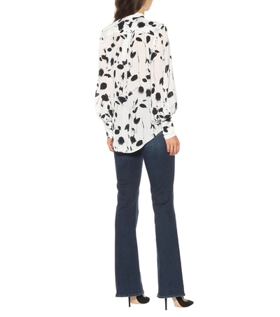 Shop Equipment Boleyn Printed Silk Shirt In White