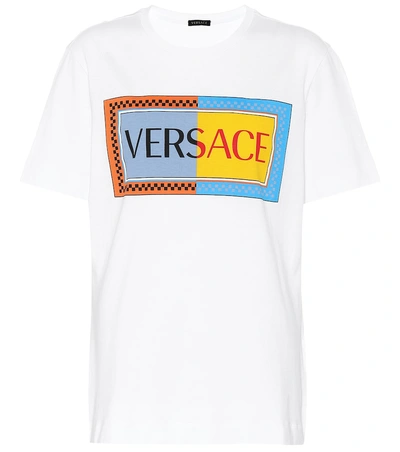 Shop Versace Vintage Logo Cotton T-shirt In White