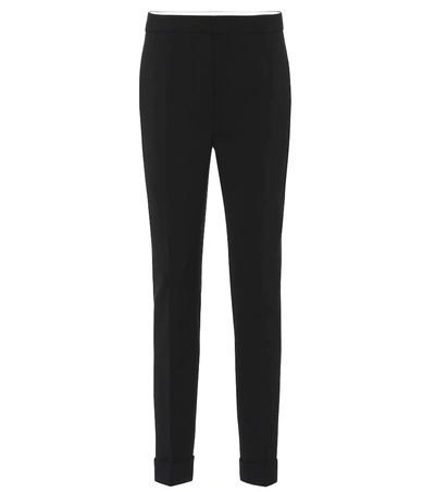 Shop Stella Mccartney High-rise Skinny Stretch Wool Pants In Black