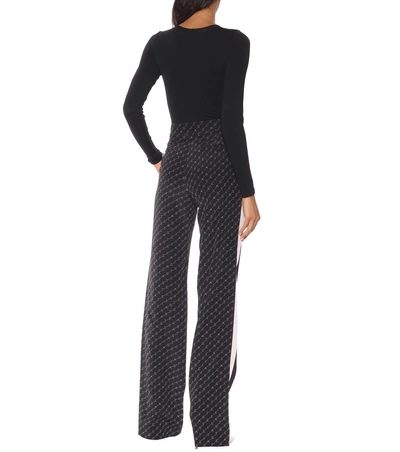 Shop Stella Mccartney High-rise Wide-leg Silk Pants In Black