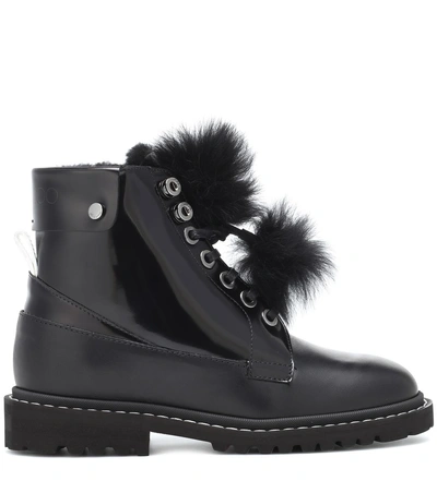 Shop Jimmy Choo The Voyager Snow Flat Ankle Boots In Black