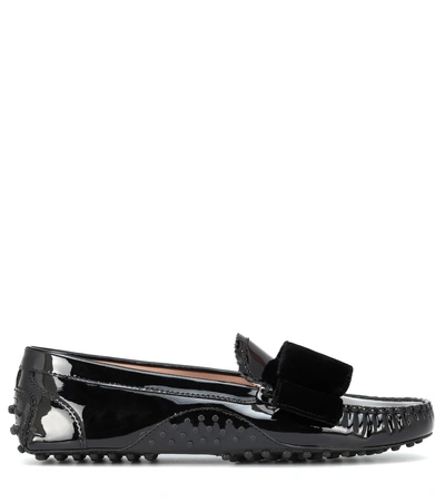 Shop Tod's X Alessandro Dell'acqua Patent Leather Loafers In Black