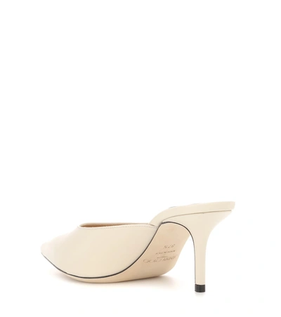 Shop Jimmy Choo Rav 65 Leather Mules In White