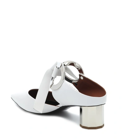 Shop Proenza Schouler Leather Mules In White