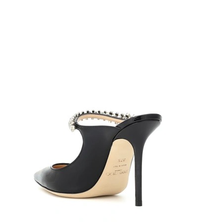 Shop Jimmy Choo Bing 100 Patent Leather Mules In Black