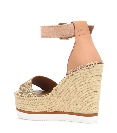 Shop See By Chloé Glyn Wedge Espadrille Sandals In Brown