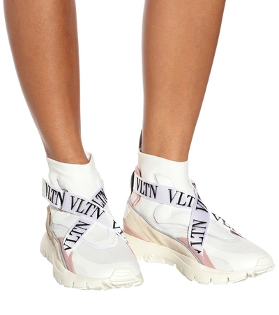 Shop Valentino Heroes Her Sneakers In White