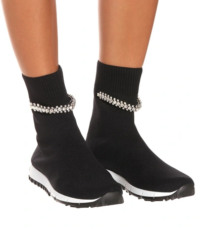 Jimmy Choo Regena Embellished Sock Sneakers In Black | ModeSens Jimmy Choo Regena Embellished Sock Sneakers In Black | ModeSens