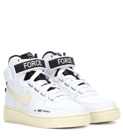 Shop Nike Air Force 1 Leather Sneakers In White
