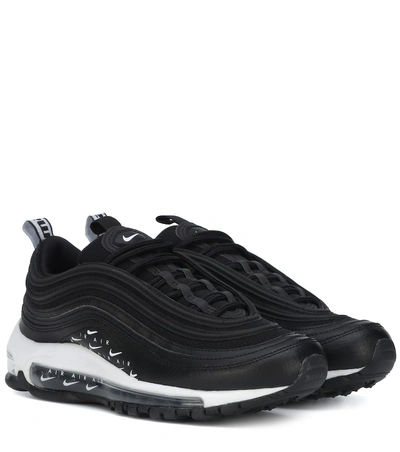 Shop Nike Air Max 97 Lx Leather Sneakers In Black