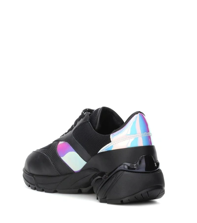 Shop Axel Arigato Tech Runner Leather Sneakers In Black