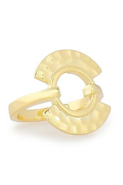 Shop Noir Jewelry Woman Hammered Gold-tone Ring Gold