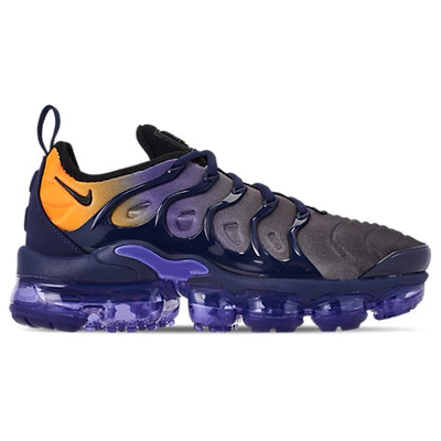 Shop Nike Women's Air Vapormax Plus Running Shoes In Blue Size 6.0 Leather/suede