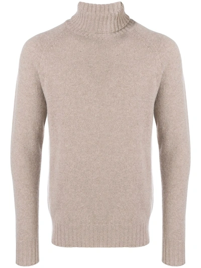 Shop Drumohr Roll Neck Sweater - Brown