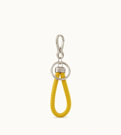 Shop Tod's Keyholder In Leather In Yellow