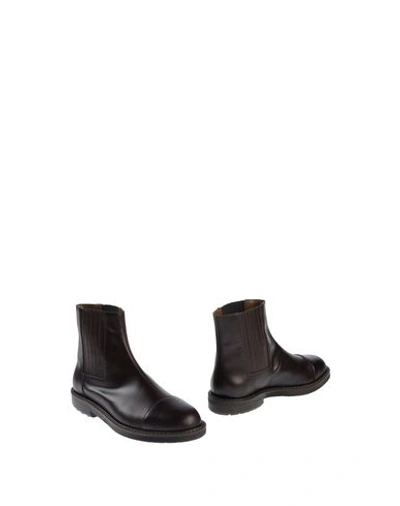 Marni Ankle Boot In Dark Brown