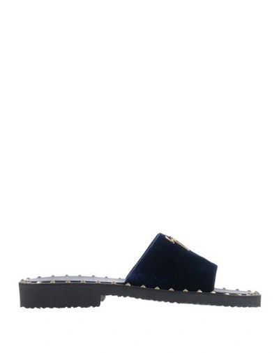 Shop Giuseppe Zanotti Sandals In Dark Blue