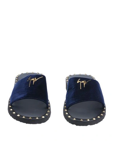 Shop Giuseppe Zanotti Sandals In Dark Blue