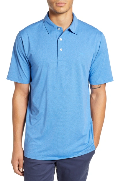 Shop Southern Tide Driver Performance Jersey Polo In Heather Blue