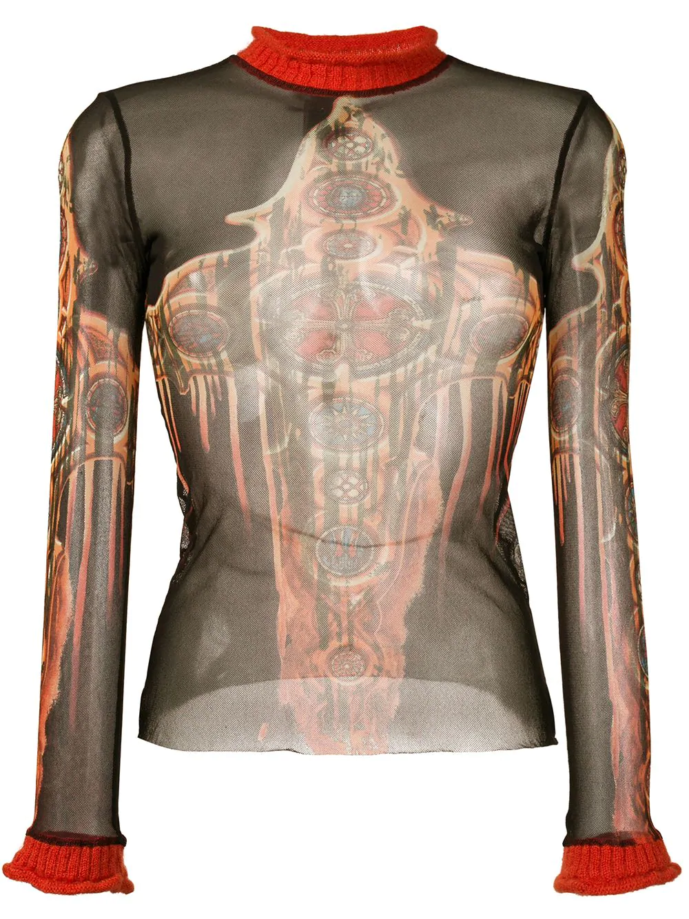 jean paul gaultier sheer top
