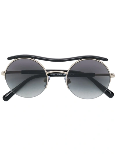 Shop Giorgio Armani Round Frame Sunglasses - Black