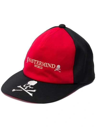 Shop Mastermind Japan Embroidered Logo Baseball Cap In Red