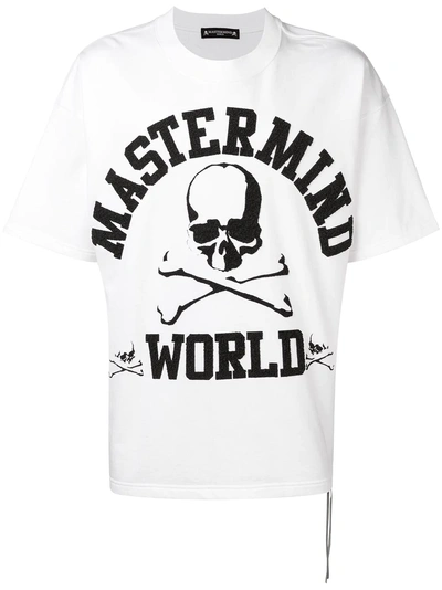 Shop Mastermind Japan Printed T-shirt - White