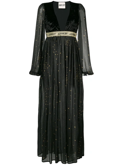 Shop Aniye By Star Print Long Dress - Black