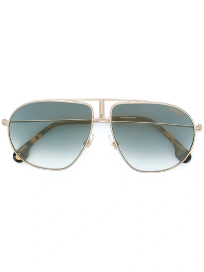 Shop Carrera Aviator-style Sunglasses - Gold