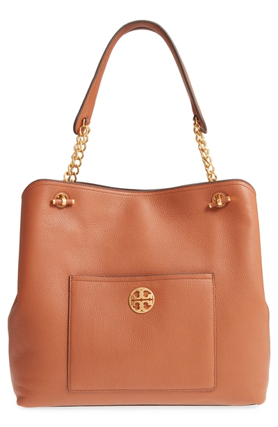 Shop Tory Burch Chelsea Slouchy Leather Tote - Brown In Classic Tan